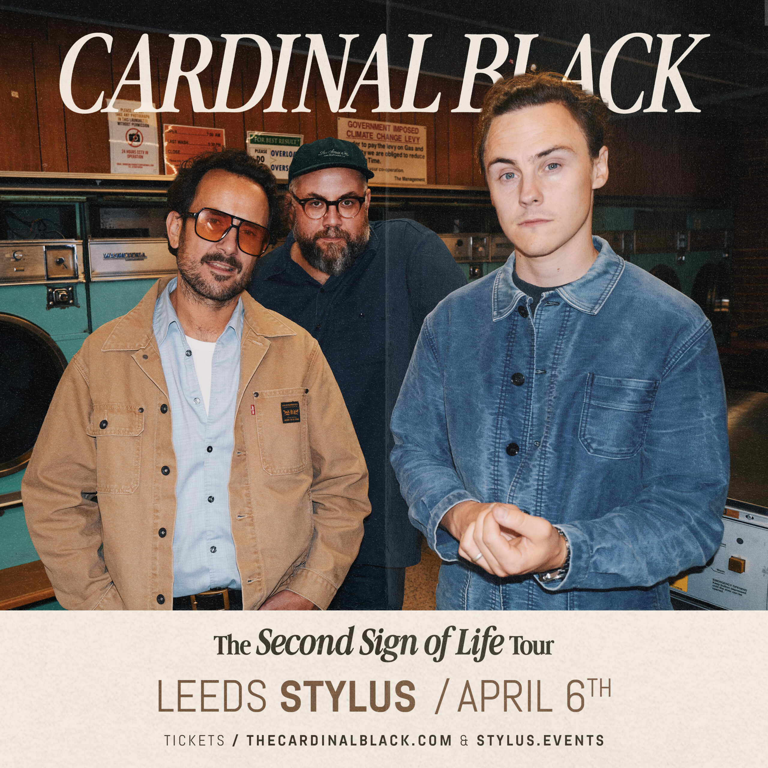 Cardinal Black band members on The Second Sign of Life Tour at Leeds Stylus, April 6th